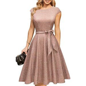Dresstells Women's Glitter_dusty Modest Vintage Cocktail Formal Party Dresses